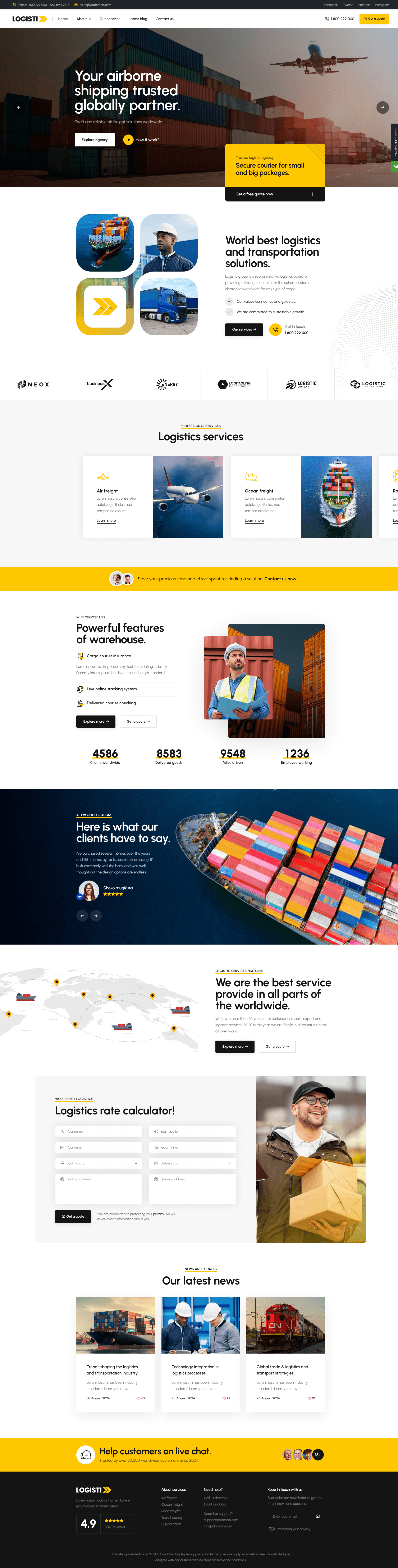 Logistics Website